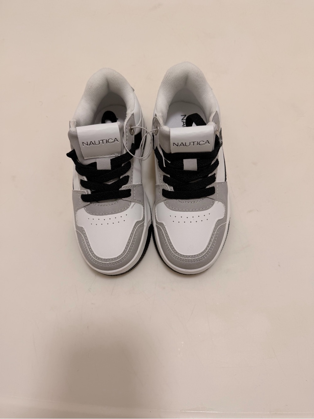 Nautica Kids White, Gray & Black Athletic Sneakers